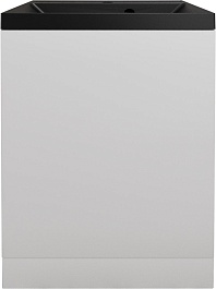 Style Line Тумба с кварцевой раковиной антрацит Моно 50 белый софт – фотография-1